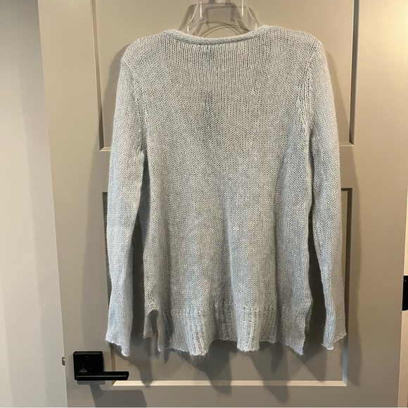 NWT Eileen Fisher Medium Gray Mohair V-neck Boyfriend Cardigan Sweater Soft $258 - Picture 5 of 5